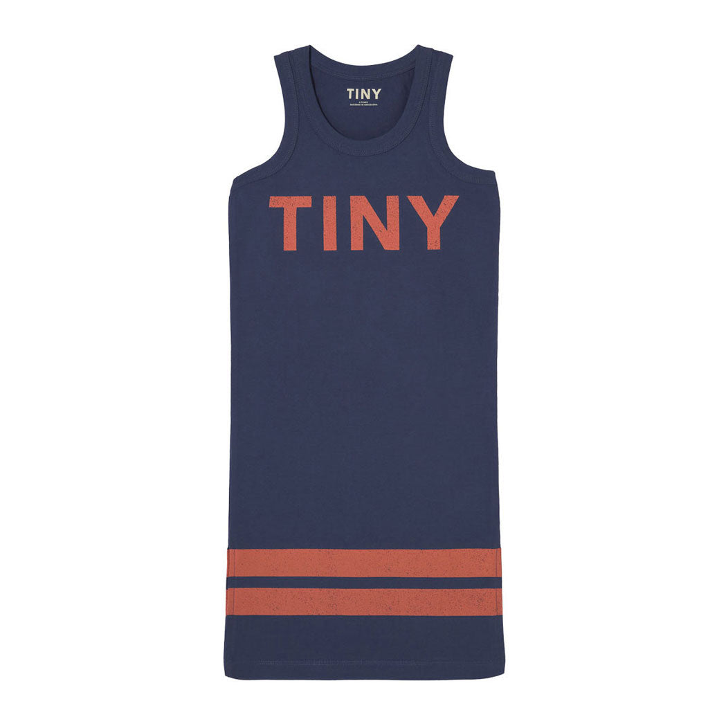 Tiny Cottons Navy Stripes Sleeveless Dress