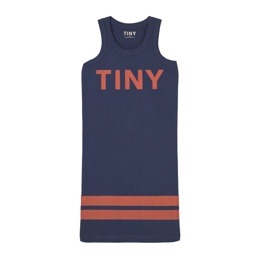 Tiny Cottons Navy Stripes Sleeveless Dress