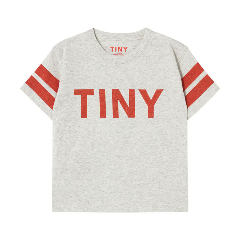 Tiny Cottons Light Grey Heather Stripes Tiny Tee
