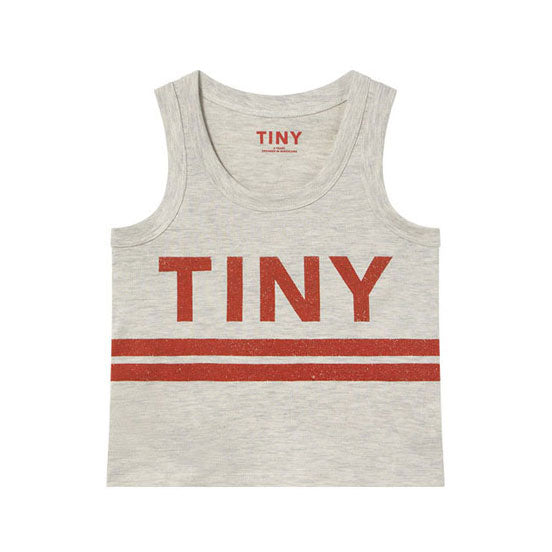 Tiny Cottons Cream Logo Tank Top