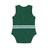 Tiny Cottons Emerald Stripes Logo  Bodysuit