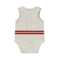 Tiny Cottons Cream Stripes Logo  Bodysuit