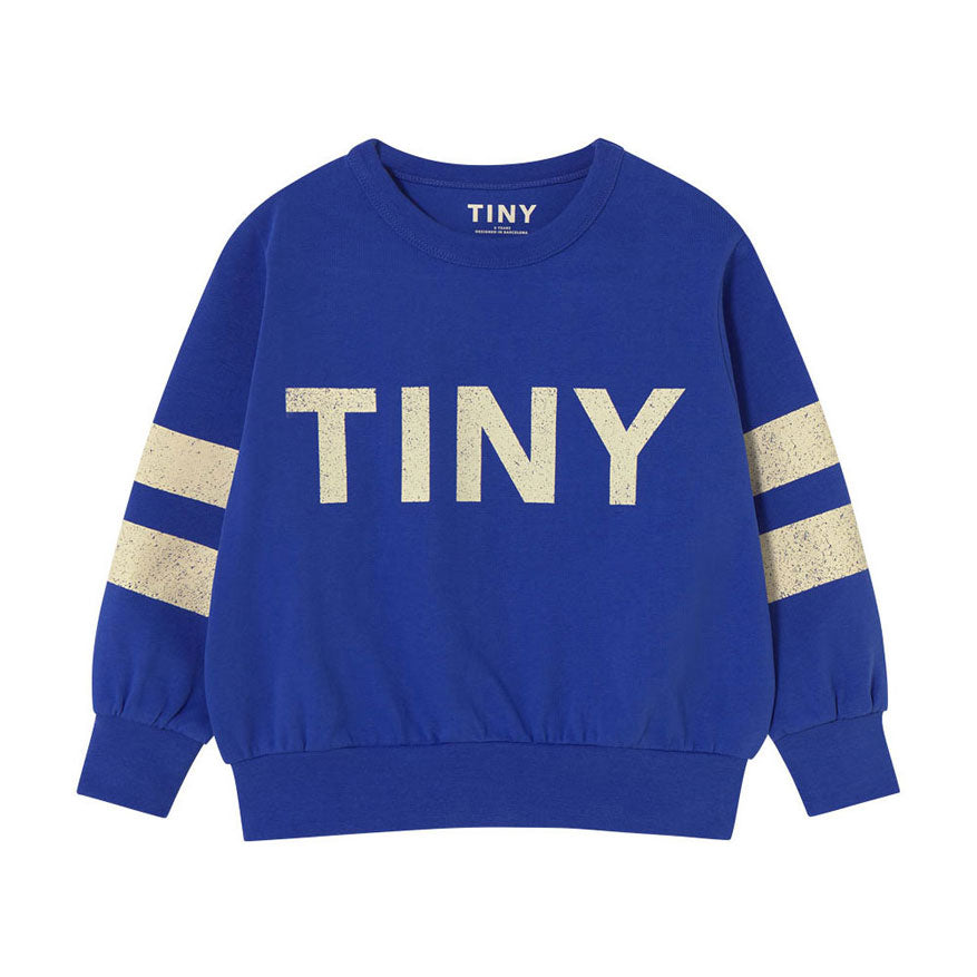 Tiny Cottons Ultramarine Stripes Logo Sweatshirt