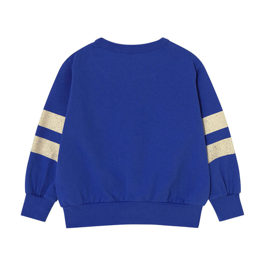 Tiny Cottons Ultramarine Stripes Logo Sweatshirt