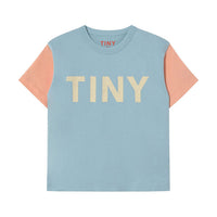 Tiny Cottons Dusty Blue Color Block Tee