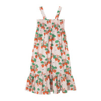 Tiny Cottons Pastel Pink Strawberries Woven Dress