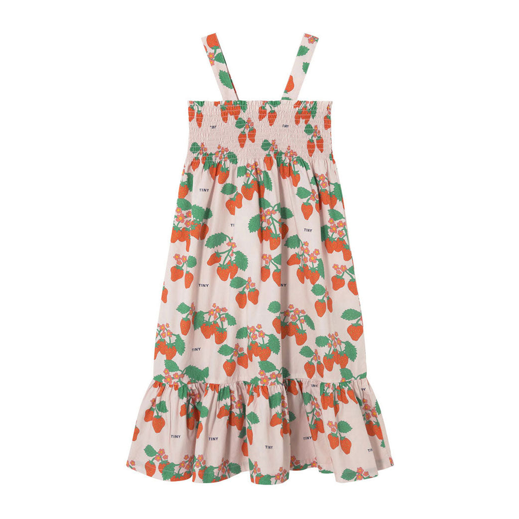 Tiny Cottons Pastel Pink Strawberries Woven Dress