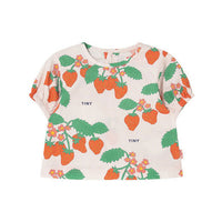 Tiny Cottons Pastel Pink Strawberries Baby Shirt