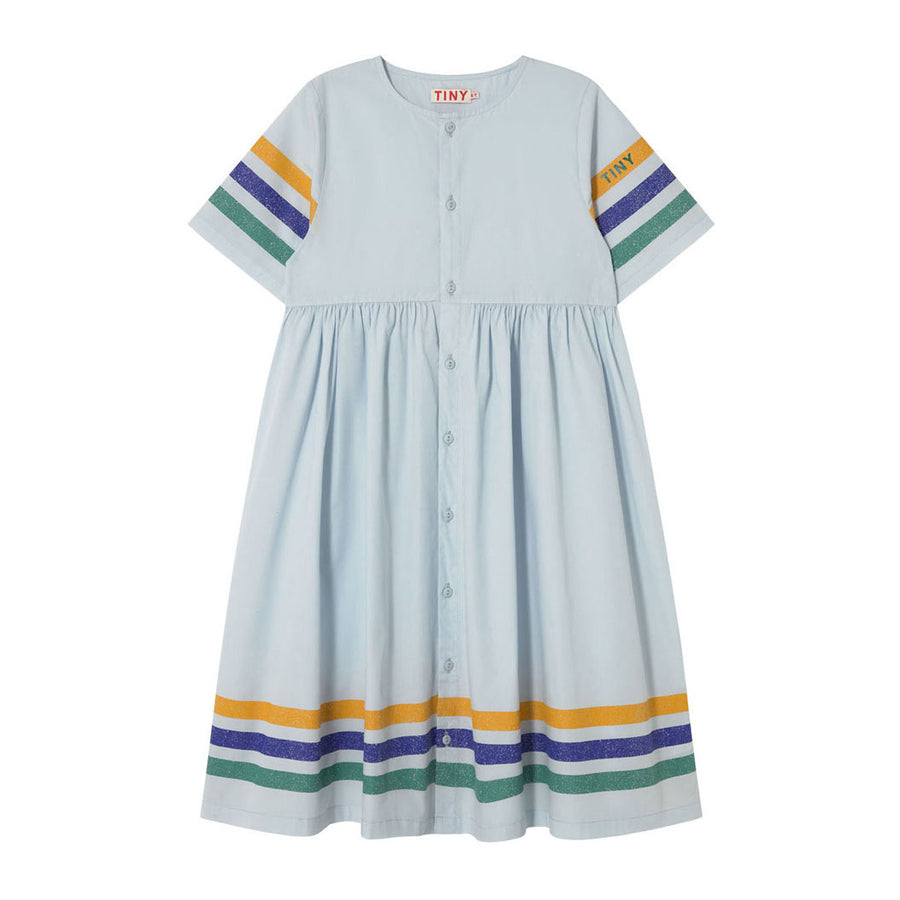 Tiny Cottons Pastel Blue Stripes Multicolor Dress
