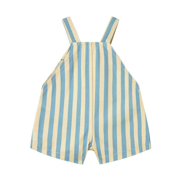 Tiny Cottons Vanilla/Warm Blue Stripes Short Dungaree