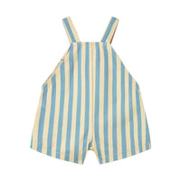 Tiny Cottons Vanilla/Warm Blue Stripes Short Dungaree