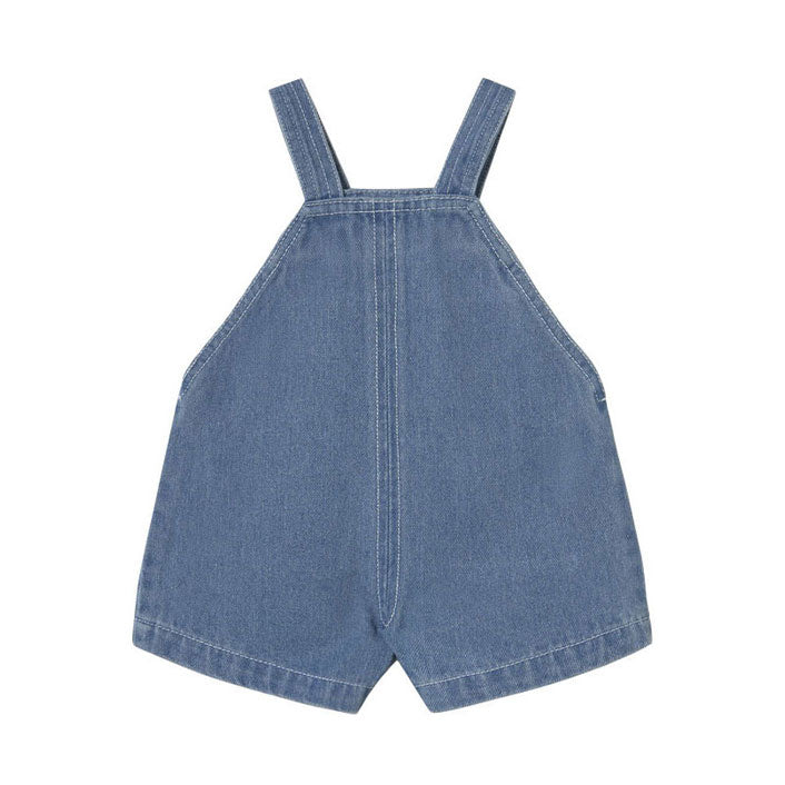 Tiny Cottons Light Blue Denim Baby Graphic Dungaree