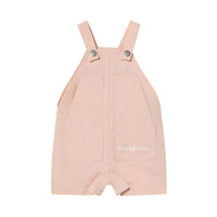 Tiny Cottons Pastel Pink Solid Short Dungaree