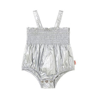 Tiny Cottons Silver Metallic Bodysuit