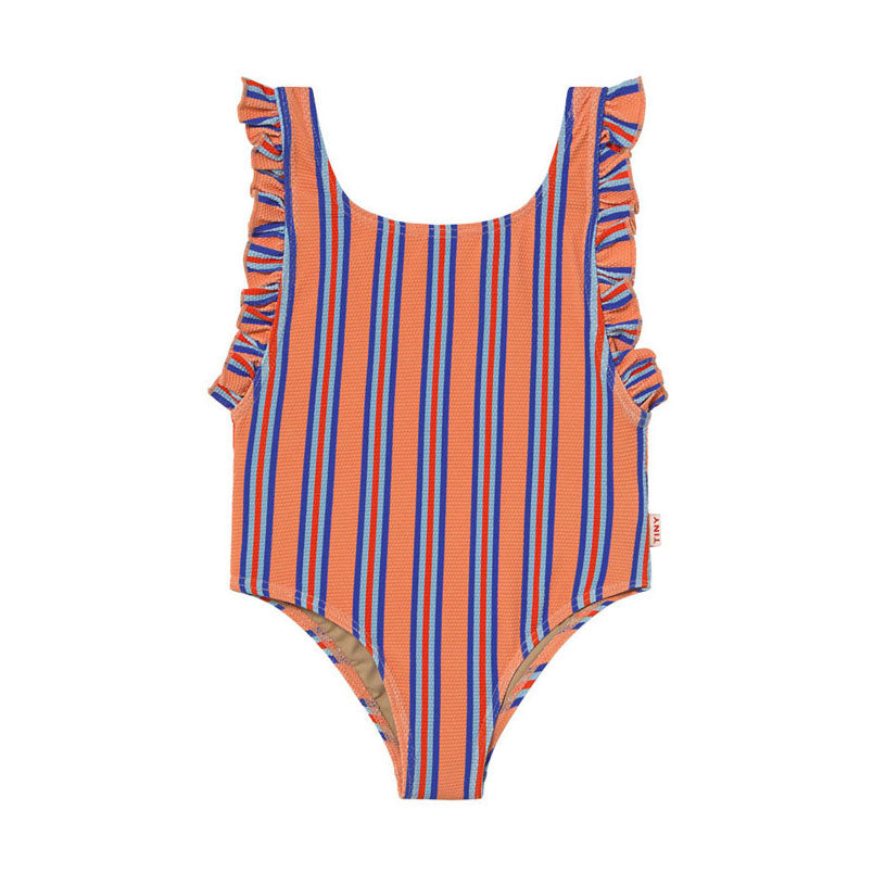 Tiny Cottons Papaya Stripe Swimsuit