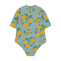 Tiny Cottons Warm Grey Flower Swimsuit