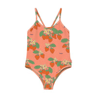 Tiny Cottons Dark Pink Strawberries Swimsuit
