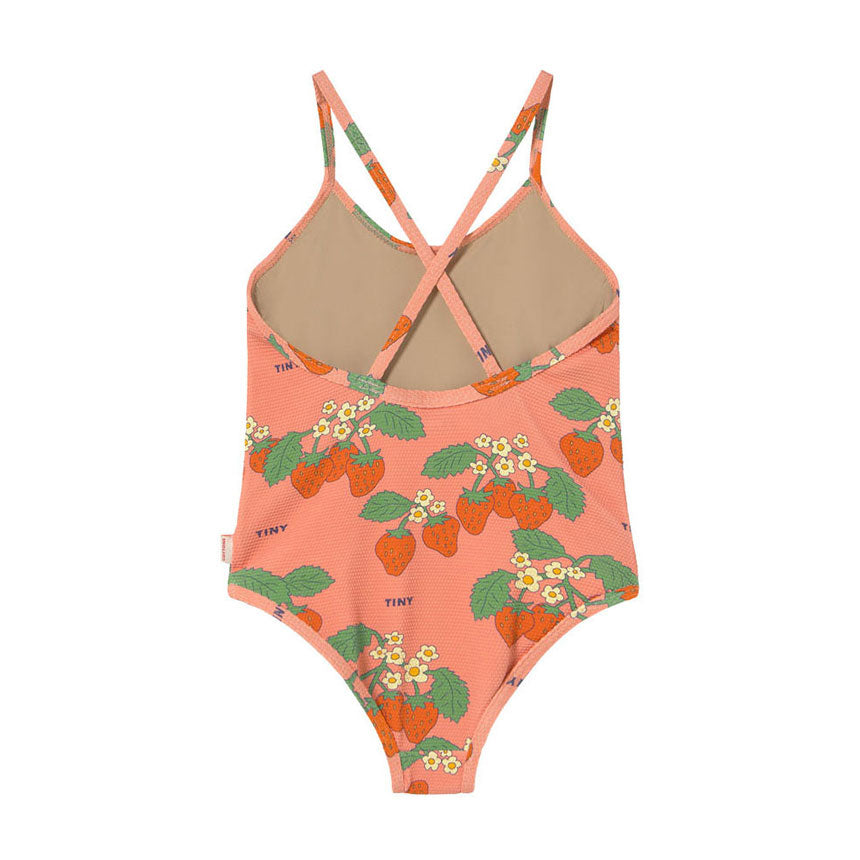 Tiny Cottons Dark Pink Strawberries Swimsuit