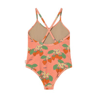 Tiny Cottons Dark Pink Strawberries Swimsuit