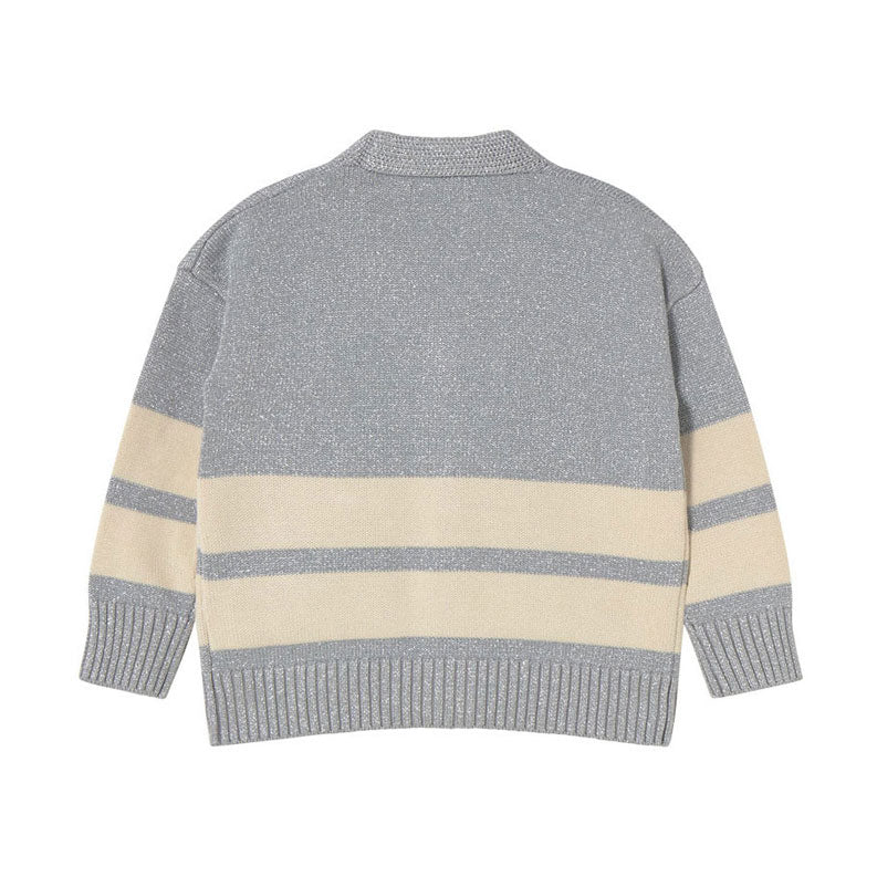Tiny Cottons Silver Metallic Cardigan