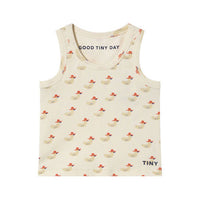 Tiny Cottons Off White Duck Tank Top