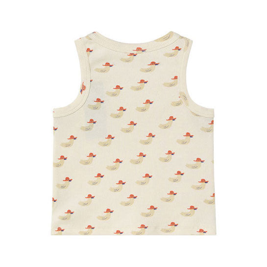 Tiny Cottons Off White Duck Tank Top