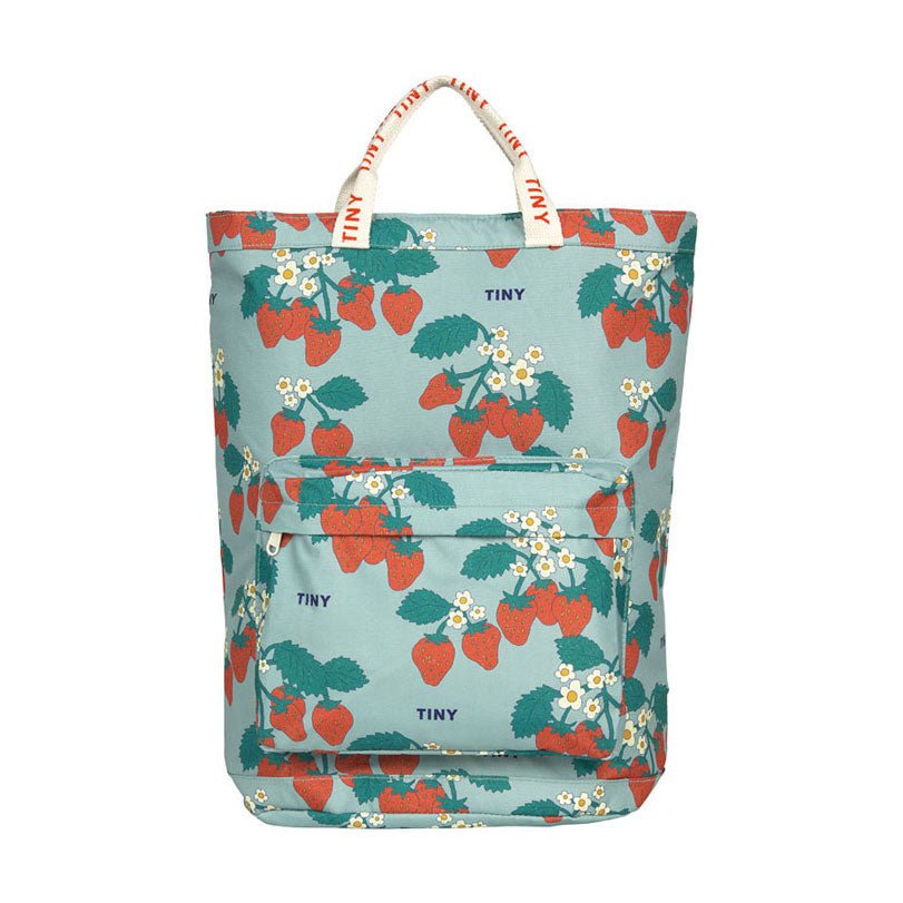 Tiny Cottons Warm Grey Strawberries Tote Bag