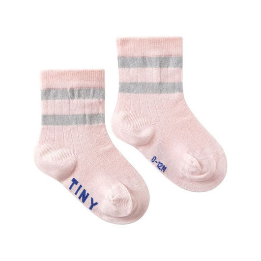 Tiny Cottons Pastel Pink Stripe Medium Socks