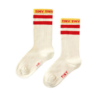 Tiny Cottons Cream/Summer Red Tiny Medium Sock