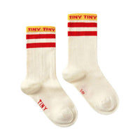 Tiny Cottons Cream/Summer Red Tiny Medium Sock
