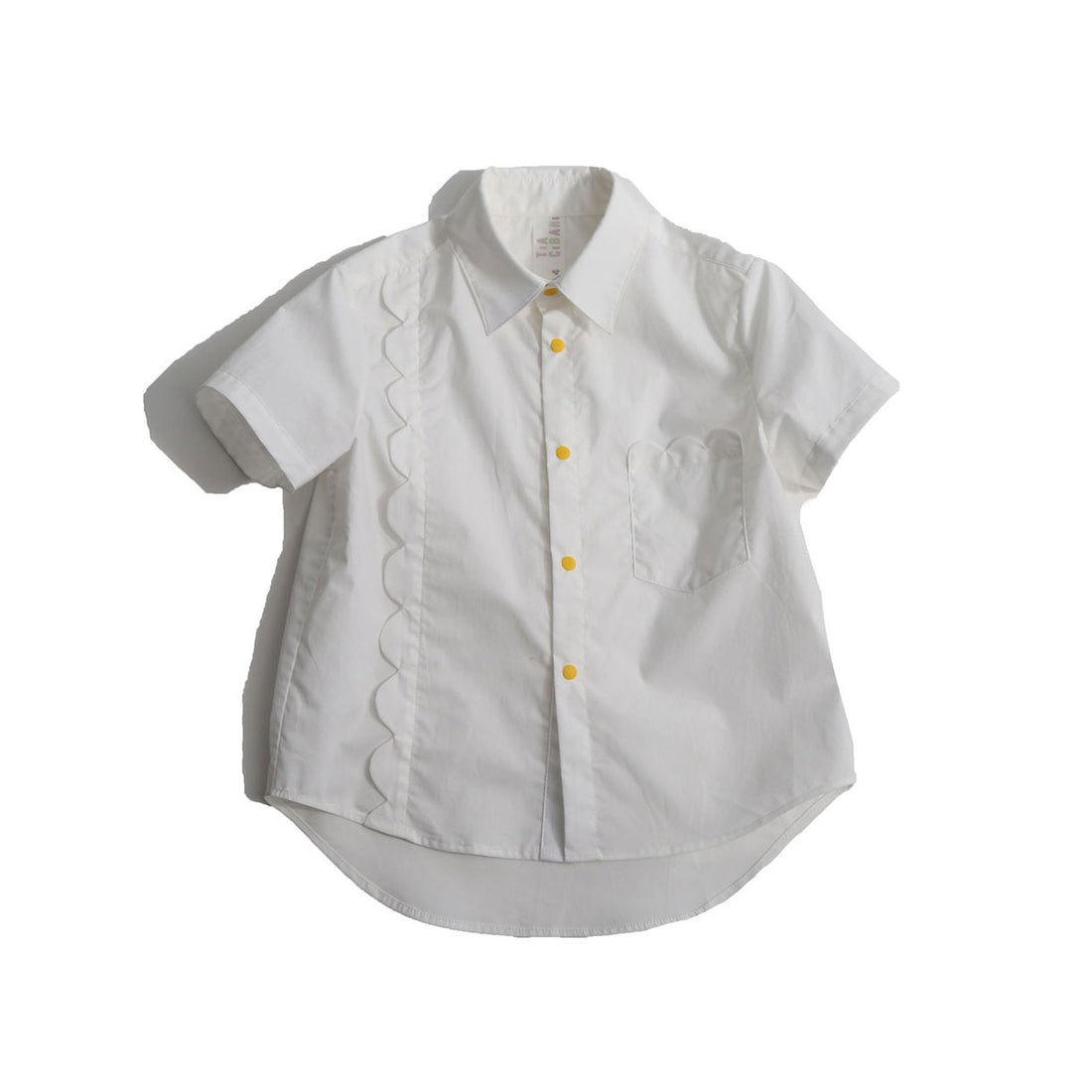 Tia Cibani Sugar Nikos Scalloped Snap Shirt