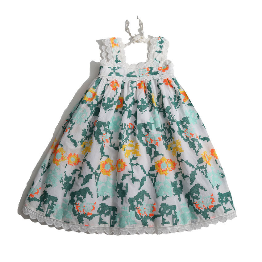Tia Cibani Cyprus Mix Ophelia Scalloped Sun Dress