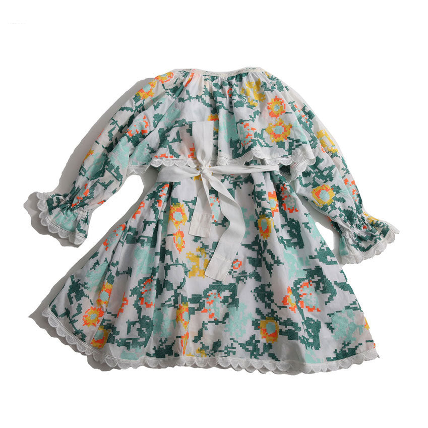 Tia Cibani Cyprus Mix Ophelia Tiered Frock
