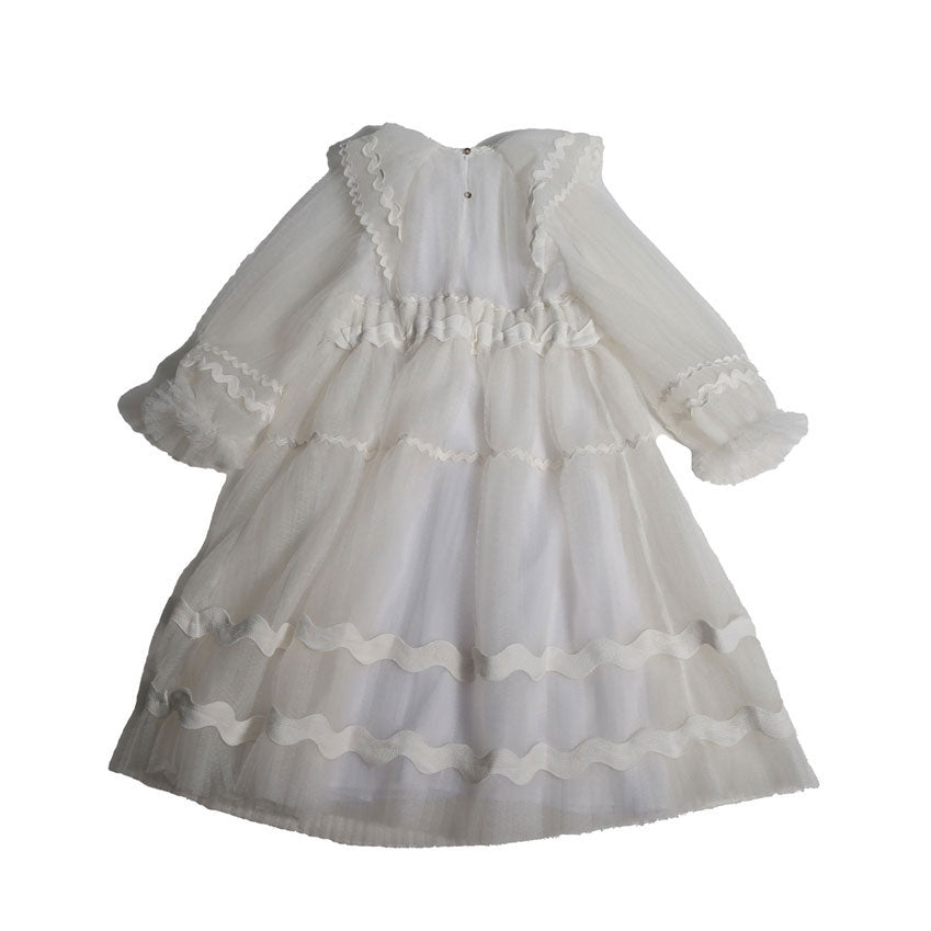 Tia Cibani Sugar Toula Pleated Cape Gown