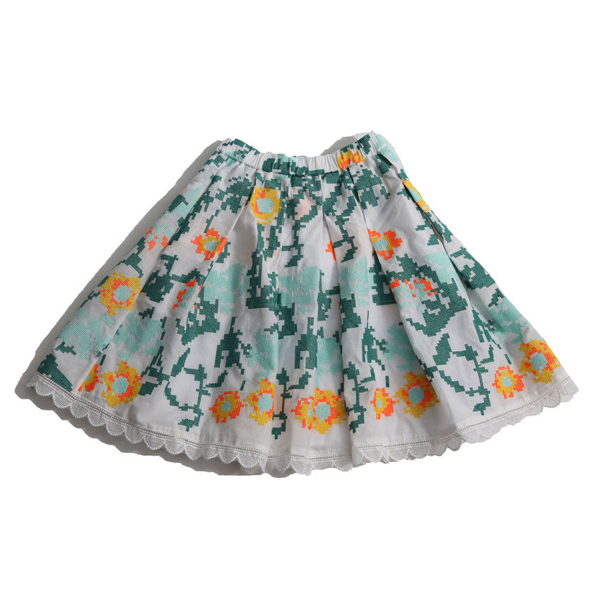 Tia Cibani Cyprus Mix Ophelia Scalloped  Skirt