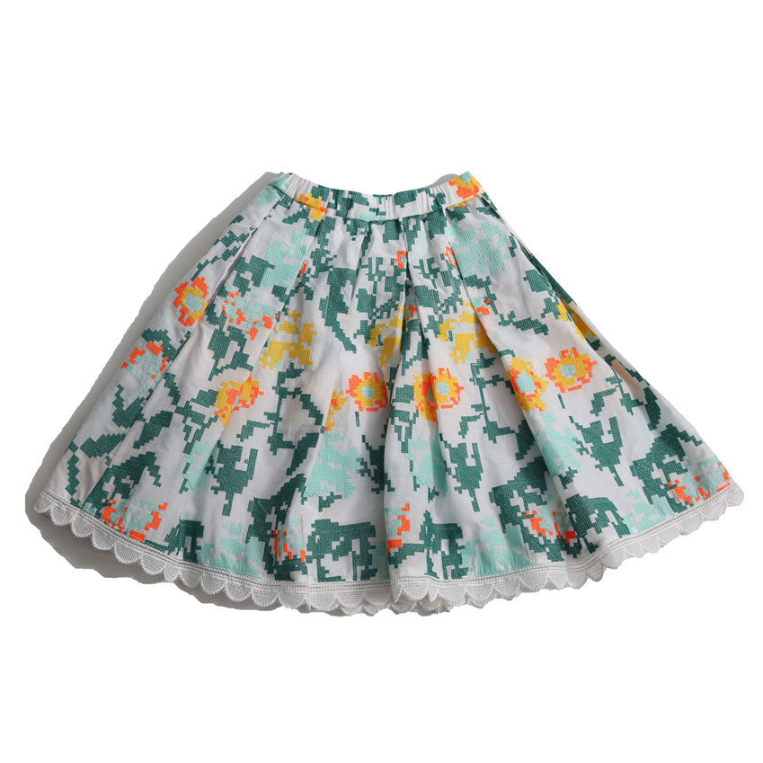 Tia Cibani Cyprus Mix Ophelia Scalloped  Skirt