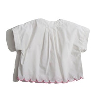 Tia Cibani Sugar Laurel Scalloped Summer Blouse