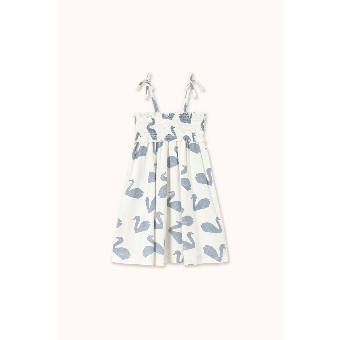 Tiny Cottons Off-White Big Swans Dress