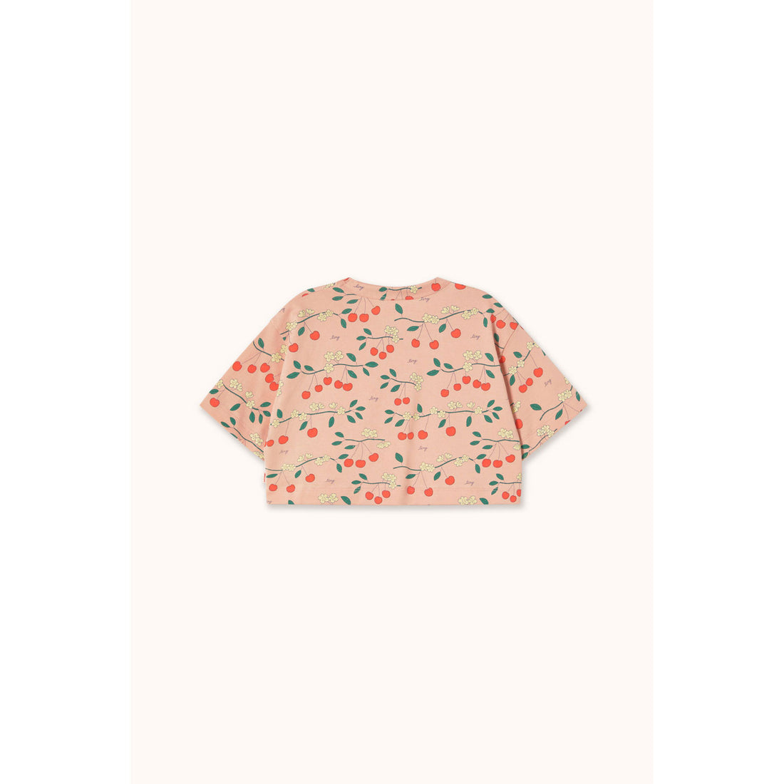 Tiny Cottons Wild Rose Cherry Trees Crop Tee