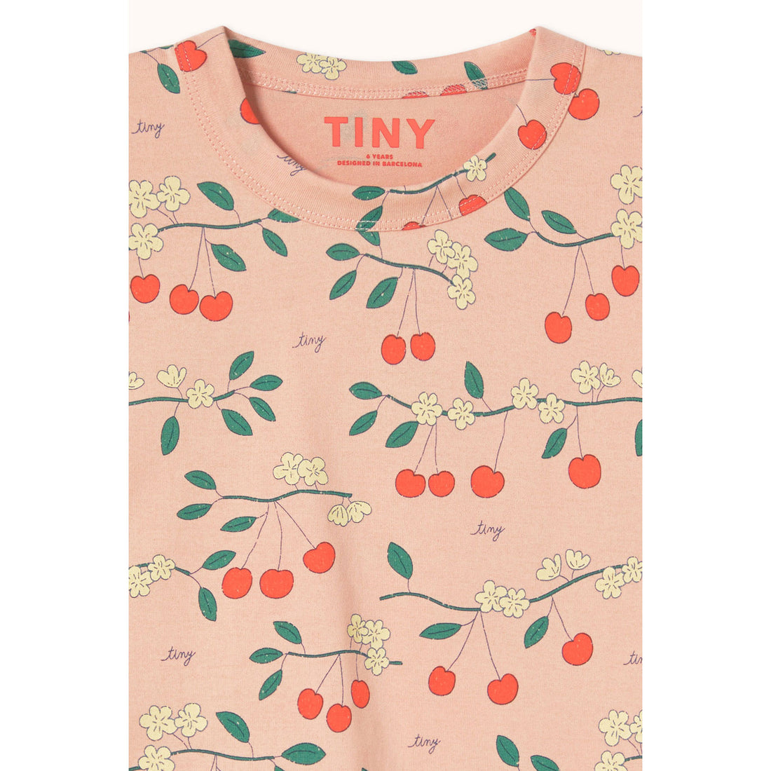 Tiny Cottons Wild Rose Cherry Trees Crop Tee