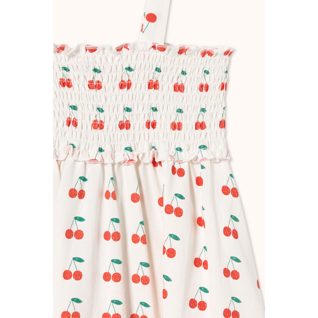 Tiny Cottons Off-White Cherries Dress