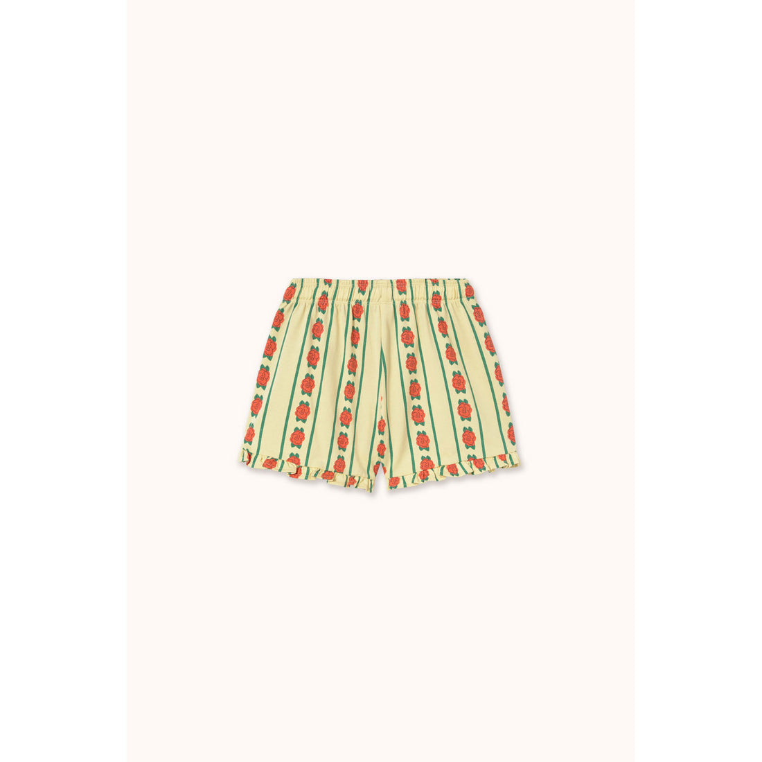 Tiny Cottons Dusty Yellow Rose Pattern Shorts