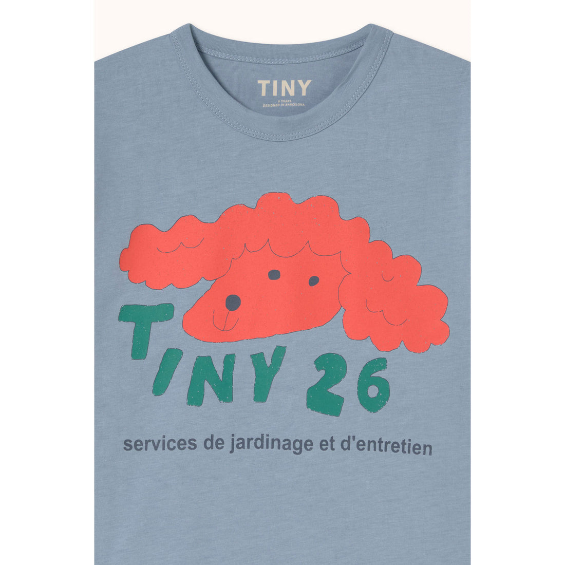 Tiny Cottons Grey Red Dog Graphic Tee