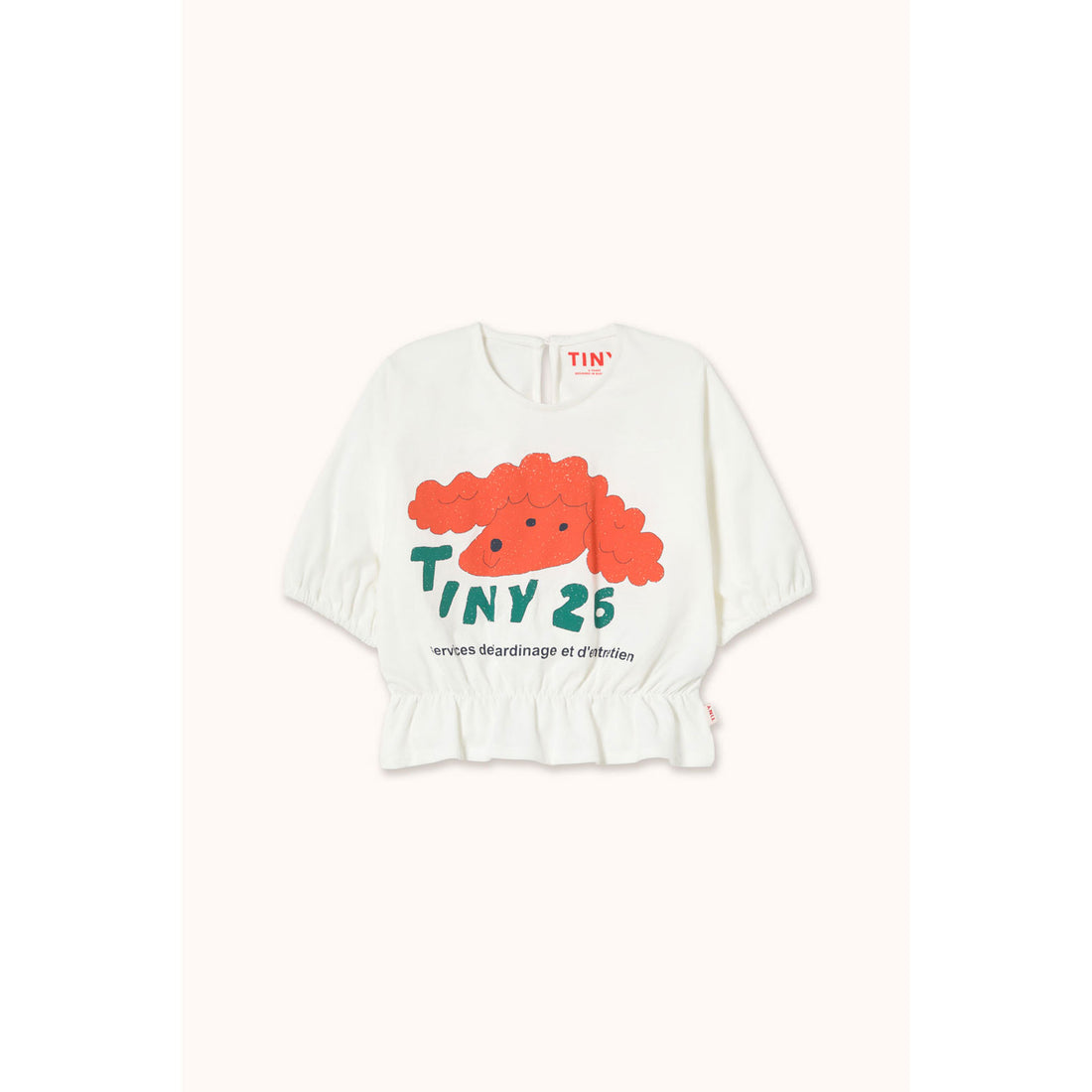 Tiny Cottons Off-White Red Dog Graphic Top