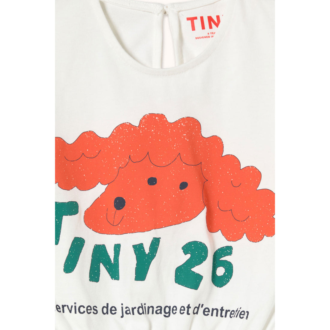 Tiny Cottons Off-White Red Dog Graphic Top