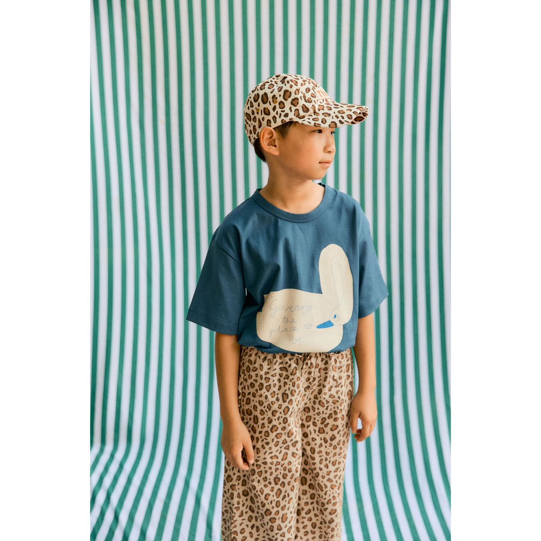 Tiny Cottons Light Navy Swan Graphic Tee
