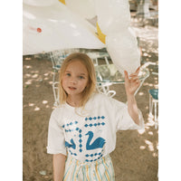 Tiny Cottons Off-White Swans  Graphic Tee