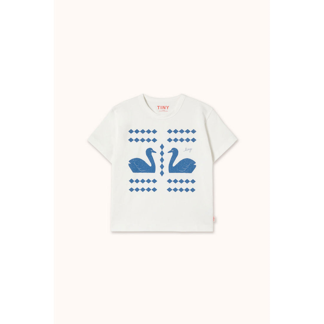 Tiny Cottons Off-White Swans  Graphic Tee