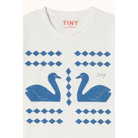 Tiny Cottons Off-White Swans  Graphic Tee