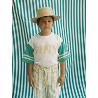 Tiny Cottons Off-White Stripes Logo Tee